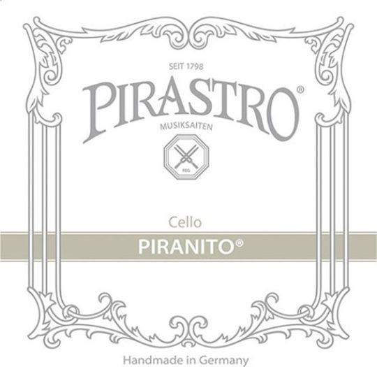Pirastro Piranito Cello 4/4 Μονές Χορδές Steel Τσέλου 4τμχ 4/4