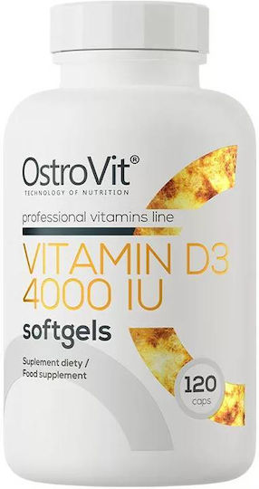 OstroVit Vitamin D3 Витамин за Здравето на костите 4000иу 120 капси
