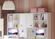 Kids Wooden Shelf Feel White 118x30x120cm