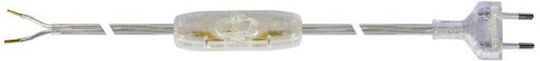 Evivak Power Cord with Diameter 2x0.75mm² Transparent 2m 1pcs