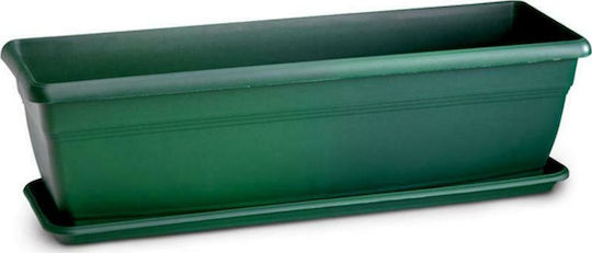 Atmosphera Festone Кутия За Саксии Пластмасова Зелена 60x19x16см