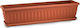 Atmosphera Corfu Planter Box Plastic Terracotta 80x19x17.5cm.