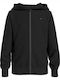 Kids Sweatshirt Cardigan Knitted with Hood Black Essential