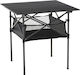 Outsunny Τραπέζι Μεταλλικό για Camping Πτυσσόμενο 70x70x69cm Μαύρο