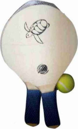 Zanna Toys Kinderstrandrackets Kinder Strandschläger mit Schildkröten-Design 10mm
