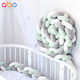 abo Crib Bumpers Braided Inside Turquoise 16x200cm