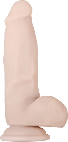 Evolved Novelties Real Supple Poseable Dildo with Balls Ρεαλιστικό Dildo με Όρχεις και Βεντούζα Flesh 18cm