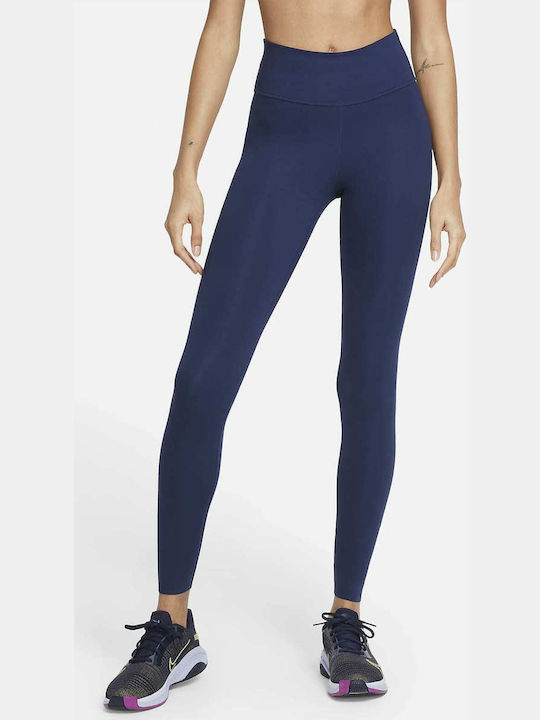 Nike Dri-Fit One Luxe Yoga Γυναικείο Μακρύ Κολάν Ψηλόμεσο Navy Μπλε