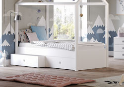 Kids Bed Drawer Kiddy White