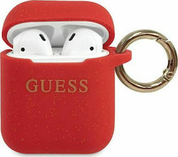 Guess Силиконов Калъф с Кука в Червен Цвят за A...