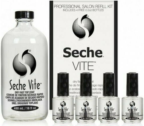 Seche Vite Kit Top Coat για Απλά Βερνίκια Quick Dry 480ml