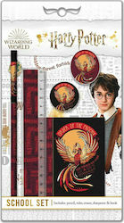 Graffiti Ηarry Potter Phoenix Kids Stationery Set with Pencil, Sharpener, Eraser, Notepad and Ruler 6pcs