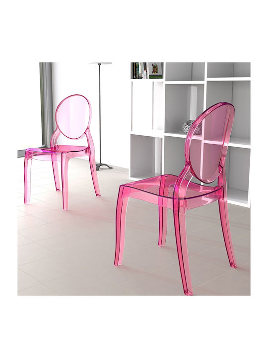 Elizabeth Kitchen Polypropylene Chair Pink 47x50x90cm