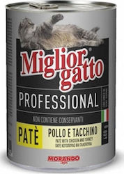 Morando Miglior Gato Professional Wet Food for Adult Cats In Can with Rabbit Pate 1pc 405gr