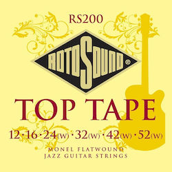 Rotosound Set of Strings for Electric Guitar Top Tape Flatwound 12 - 52"