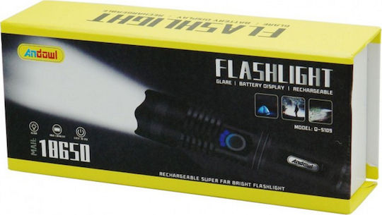 Andowl Επαναφορτιζόμενος Φακός LED IPX6