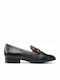 Caprice Leather Women's Loafers in Black Color