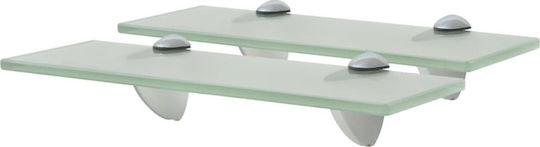 vidaXL An der Wand montiert Badezimmerregal Glas mit 2 Regalböden 30x10x0.8cm Transparent