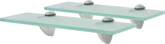 vidaXL An der Wand montiert Badezimmerregal Glas mit 2 Regalböden 30x10x0.8cm Transparent