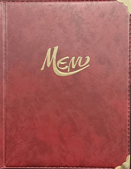 Κατάλογος Menu Μανταρινα 20x25 Cm 6 Φύλλα Μπορντό Oem