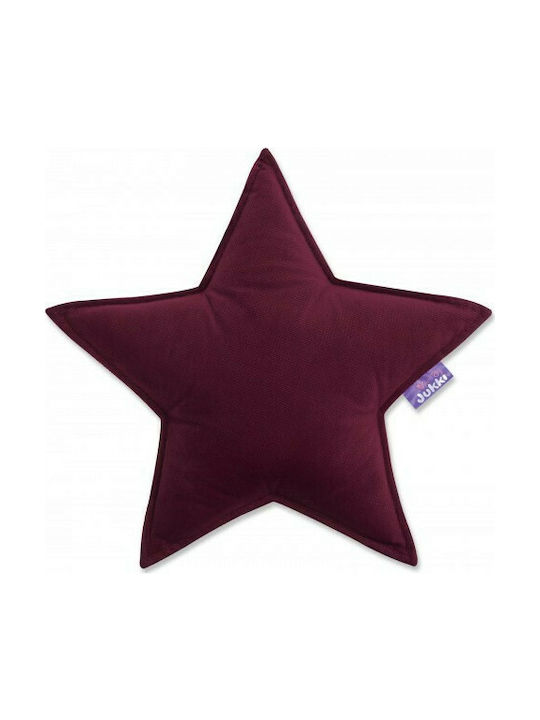 Jukki Crib Pillow Decorative Αστέρι Burgundy 45...