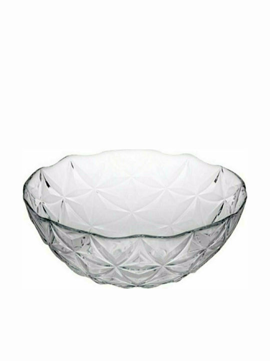 Max Home Estrella Glass Salad Bowl Transparent 24x24cm