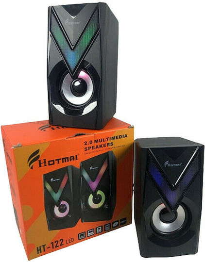 HT-122 Компютърни тонколони 2.0 с мощност 2.5W в Черен цвят