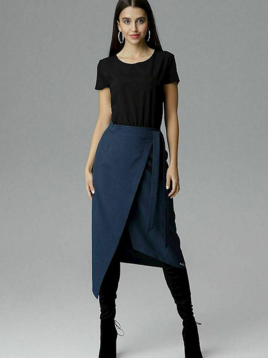 Figl M629 Midi Skirt in Navy Blue color 126032