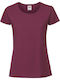 Fruit of the Loom Ringspun Premium Women's Short Sleeve Promotional T-Shirt Burgundy