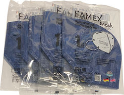 Famex Particle Filtering Half Mask FFP2 NR Schutzmaske FFP2 Blau 5Stück