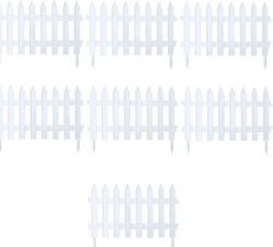 Prosperplast Garden Classic Plastic Fence Grilles in White Colour 35x46cm 7 Pieces Prosperplast Garden Classic Plastic Fence Grilles in White Colour 35x46cm 7 Pieces