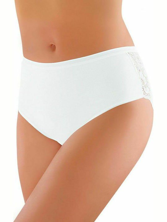 Babell 117 High-waisted Women's Boxer with Lace White 155030