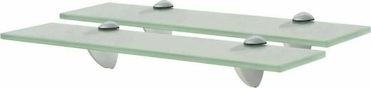 vidaXL Επιτοίχια Ραφιέρα Μπάνιου Γυάλινη 40x10x0.8cm Διάφανη