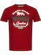 Lonsdale Waddon Ανδρικό T-shirt Κοντομάνικο Marl Red