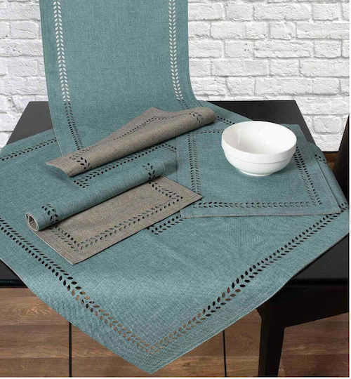 Silk Fashion Σουπλά Υφασμάτινο Πετρόλ-Γκρι 45x35cm Silk Fashion Σουπλά Υφασμάτινο Πετρόλ-Γκρι 45x35cm