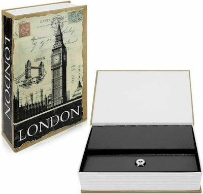 Navaris Βιβλίο Χρηματοκιβώτιο Με Κλειδαριά Design London