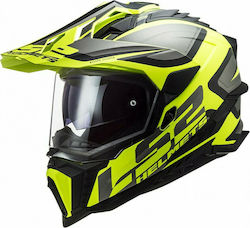 LS2 MX701 HPFC Explorer Alter Matt Black/H-V Yellow Motorradhelm Motocross ECE 22.05 46701 21 54