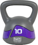 Body Sculpture Gray PVC Kettlebell BW-117 10kg