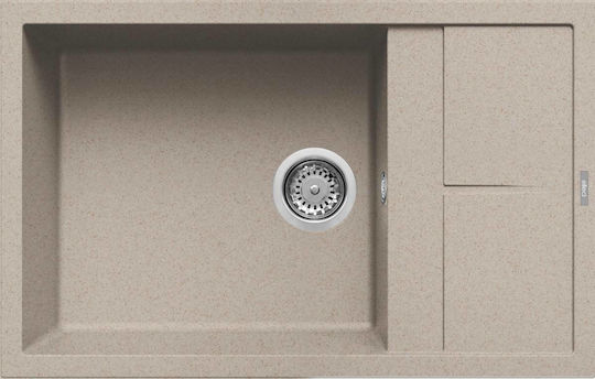 Elleci Unico 310 Granitek LGU31051 Drop-In Chiuvetă din Granit Sintetic L78xW50cm Avena