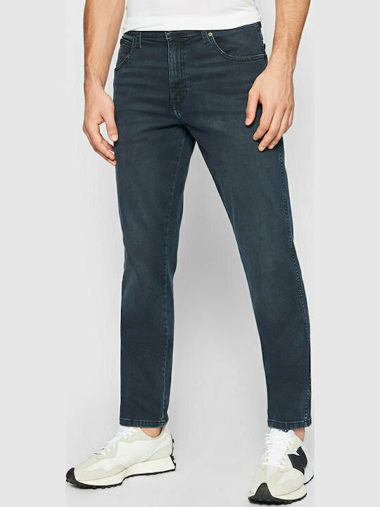 Texas Ανδρικό Παντελόνι Τζιν Ελαστικό με Slim Straight Εφαρμογή Navy Μπλε