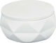 Kleine Wolke Crackle Jar Resin Cotton/Swabs Case Countertop White