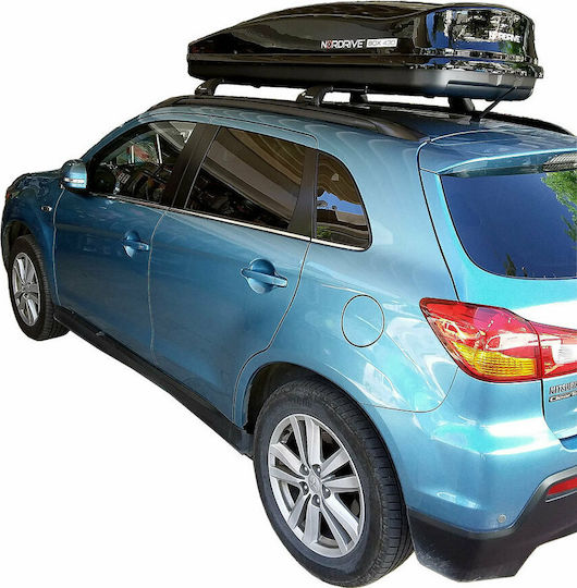 Nordrive Metallic Car Roof Bars Set with Roof Rack Legs Black