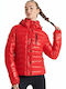 Fuji Κοντό Γυναικείο Puffer Μπουφάν για Χειμώνα Rouge Red