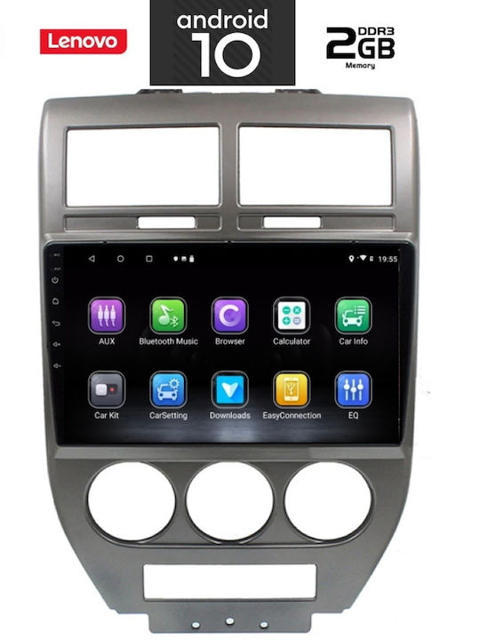 Lenovo IQ-AN X6808 Ηχοσύστημα Αυτοκινήτου για Jeep Compass (Bluetooth/USB/AUX/WiFi/GPS) με Οθόνη Αφής 10"