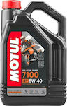 Motul Four Stroke 7100 Synthetisch Motorradöl für Viertaktmotoren 5W-40 4Es