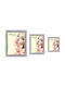 Prince Silvero Prince Silvero Multi Picture Frames 3 Positions Silver with Silver Frame MA S410W 3 Pieces