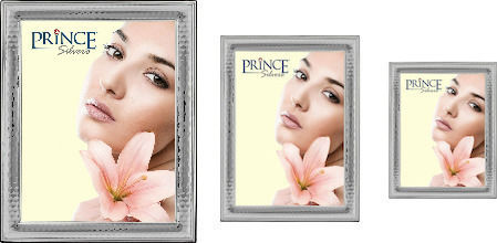 Prince Silvero Prince Silvero Multi Picture Frames 3 Positions Silver with Silver Frame MA S410W 3 Pieces