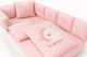 Beboulino Set Für Krippe Embroidery Lines Rosa 8Stück