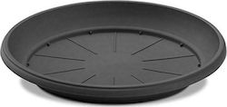 Plastona 243 Round Plate Pot Black 27x27cm