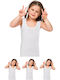 Namaldi -1 Kids' Set with Undershirts Sleeveless White 4pcs